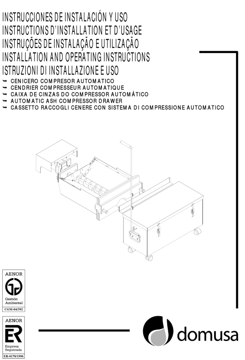 DOMUSA BioClass HM 10 Installation and operating instructions