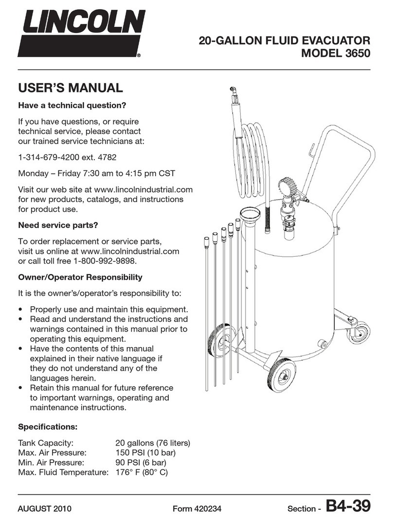 Lincoln 3650 user manual