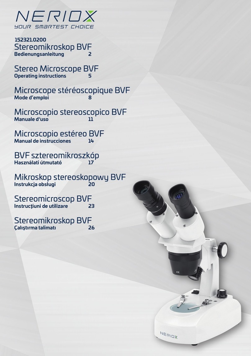 Neriox STEREO MICROSCOPE BVF User manual