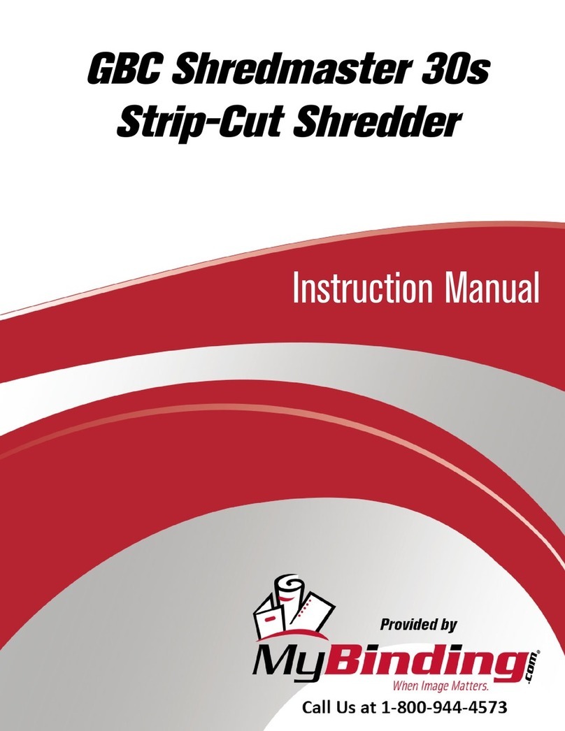 GBS Shredmaster 30s Operating procedures