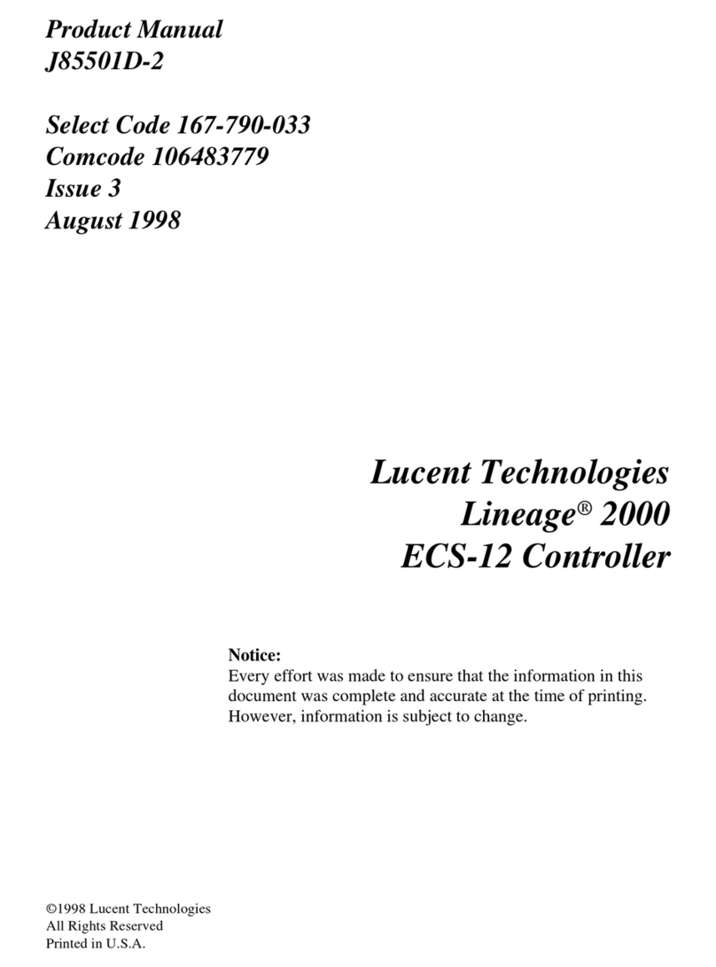 Lucent Technologies LINEAGE 2000 ECS-12 product manual Lucent Technologies LINEAGE 2000 ECS-12 product manual