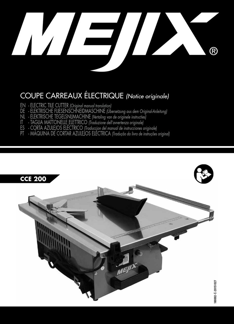 Mejix CCE 200 Use and care manual