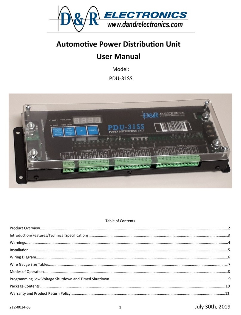 D&R ELECTRONICS PDU-31SS user manual