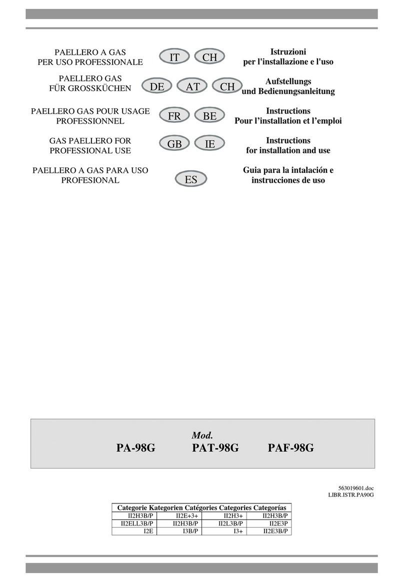 Lotus cooker PA-98G Instructions for installation and use