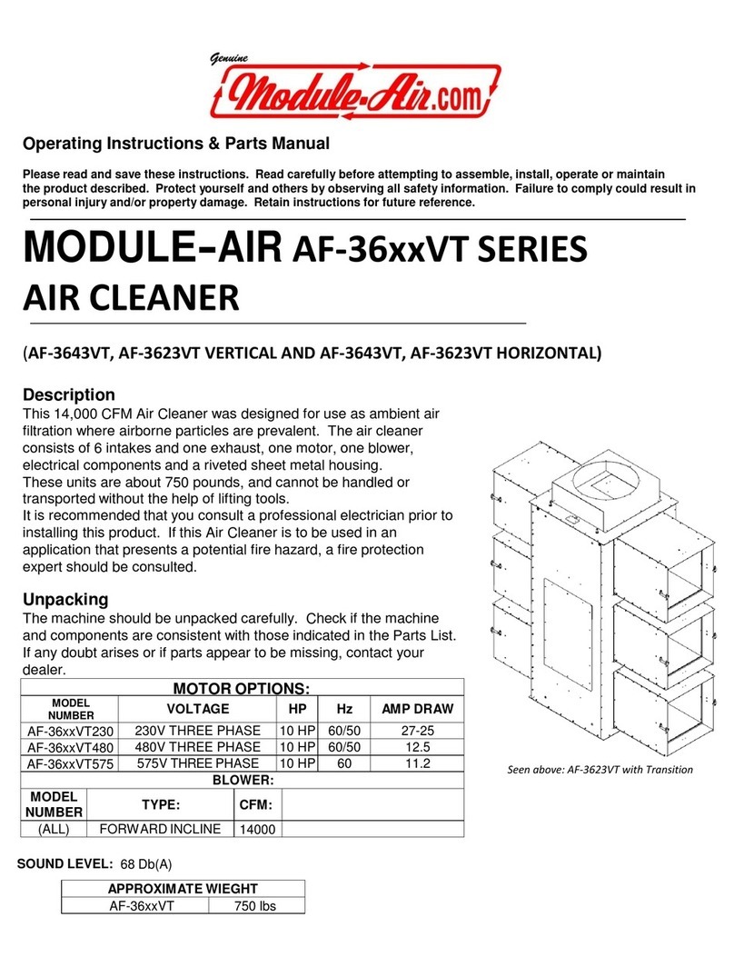 MODULE-AIR AF-36 VT Series Operating instructions & parts manual