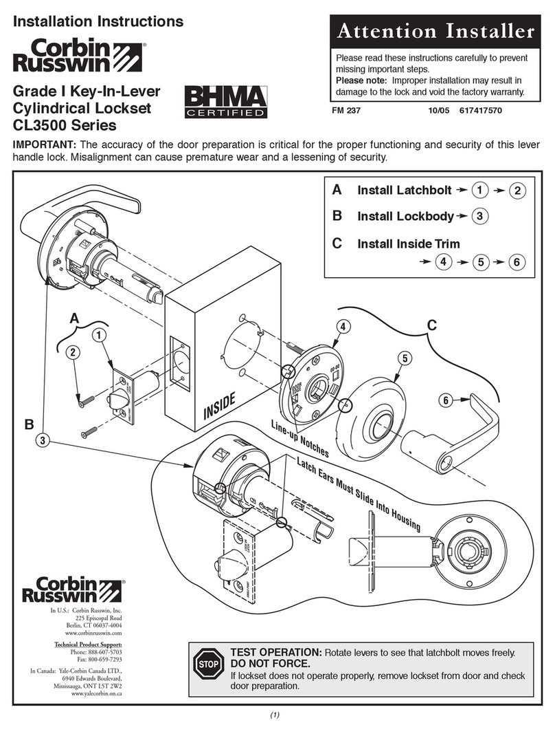 Corbin Russwin CL3500 Series User manual