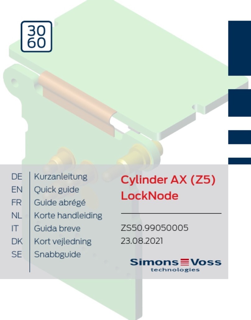 Simons Voss Technologies Cylinder AX Z5 LockNode User manual