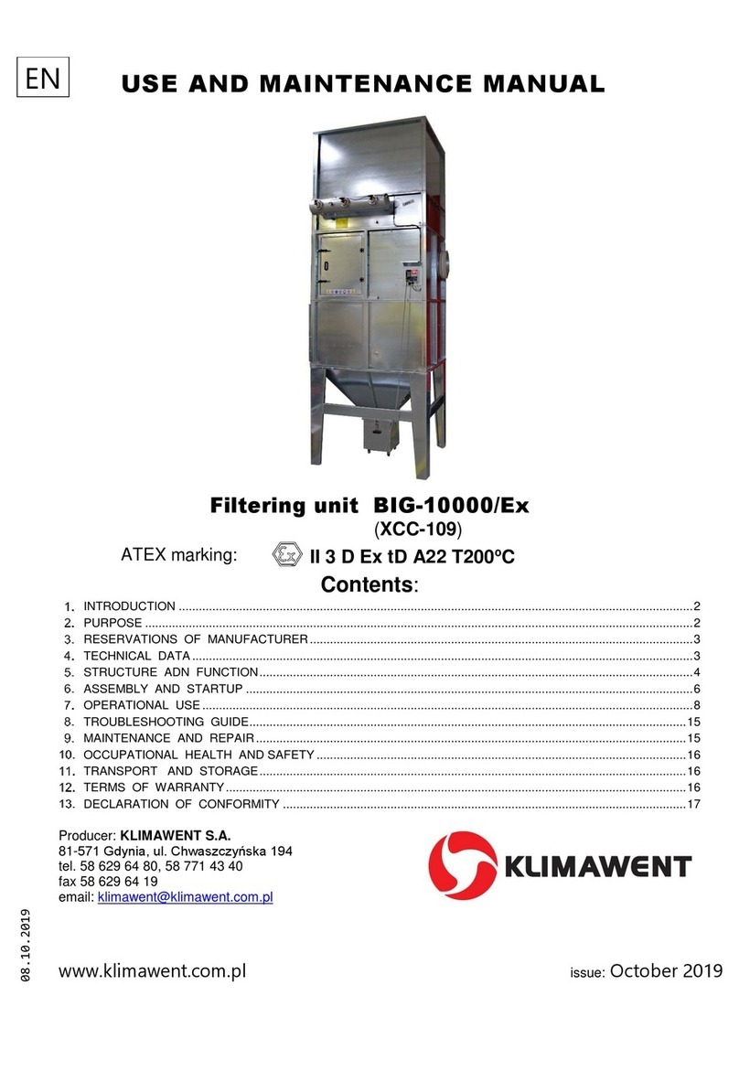 Klimawent BIG-10000/Ex Use and maintenance manual