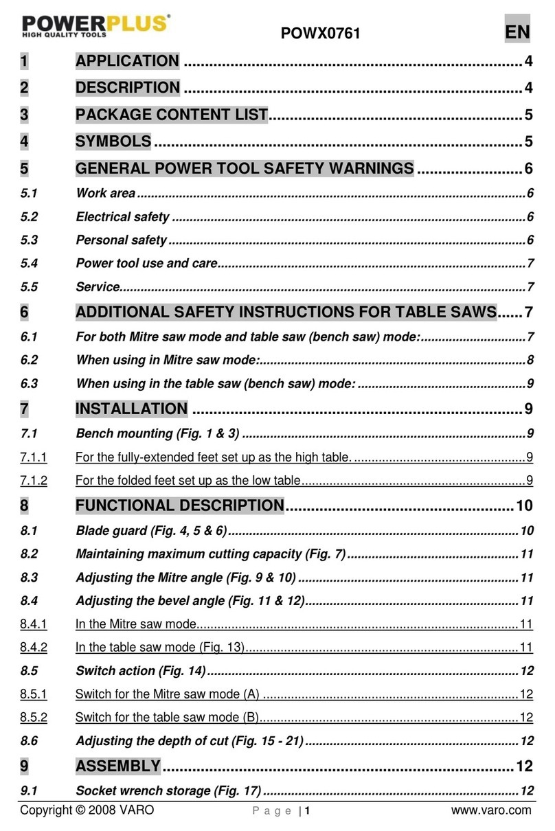 Powerplus POWX0761 User manual