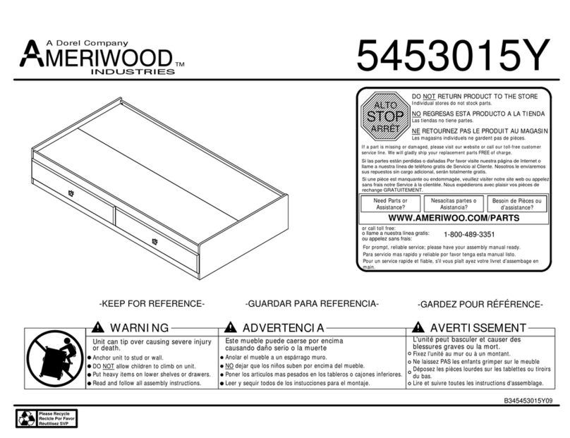Dorel AMERIWOOD INDUSTRIES 5453015Y quick start guide