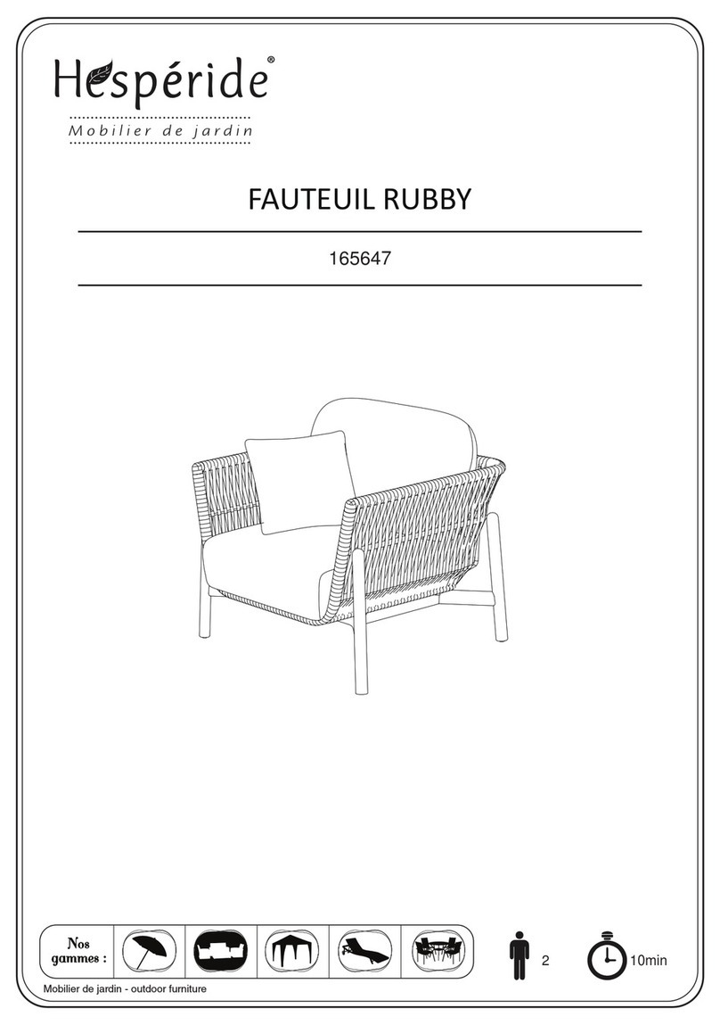 Hesperide RUBBY 165647 Assembly instructions