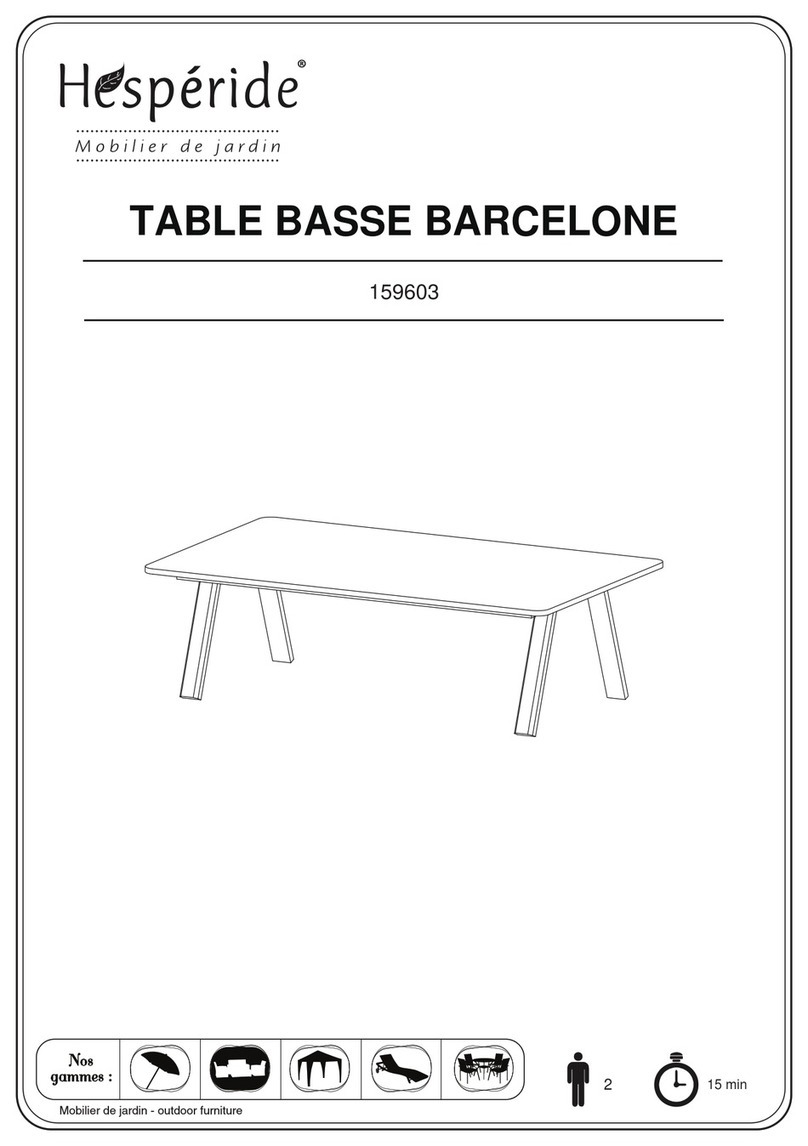 Hesperide BASSE BARCELONE 159603 User manual