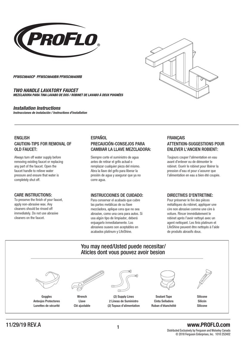 ProFlo PFWSC9840CP installation instructions ProFlo PFWSC9840CP installation instructions