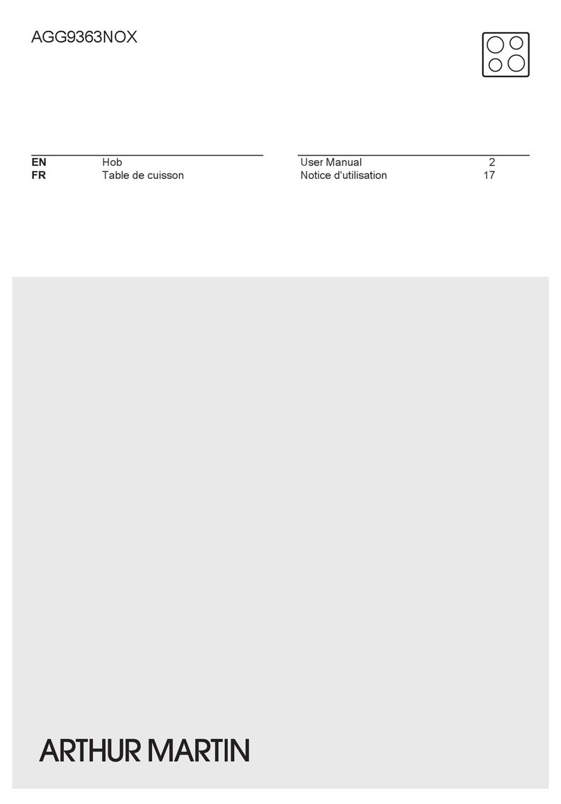 ARTHUR MARTIN AGG9363NOX user manual