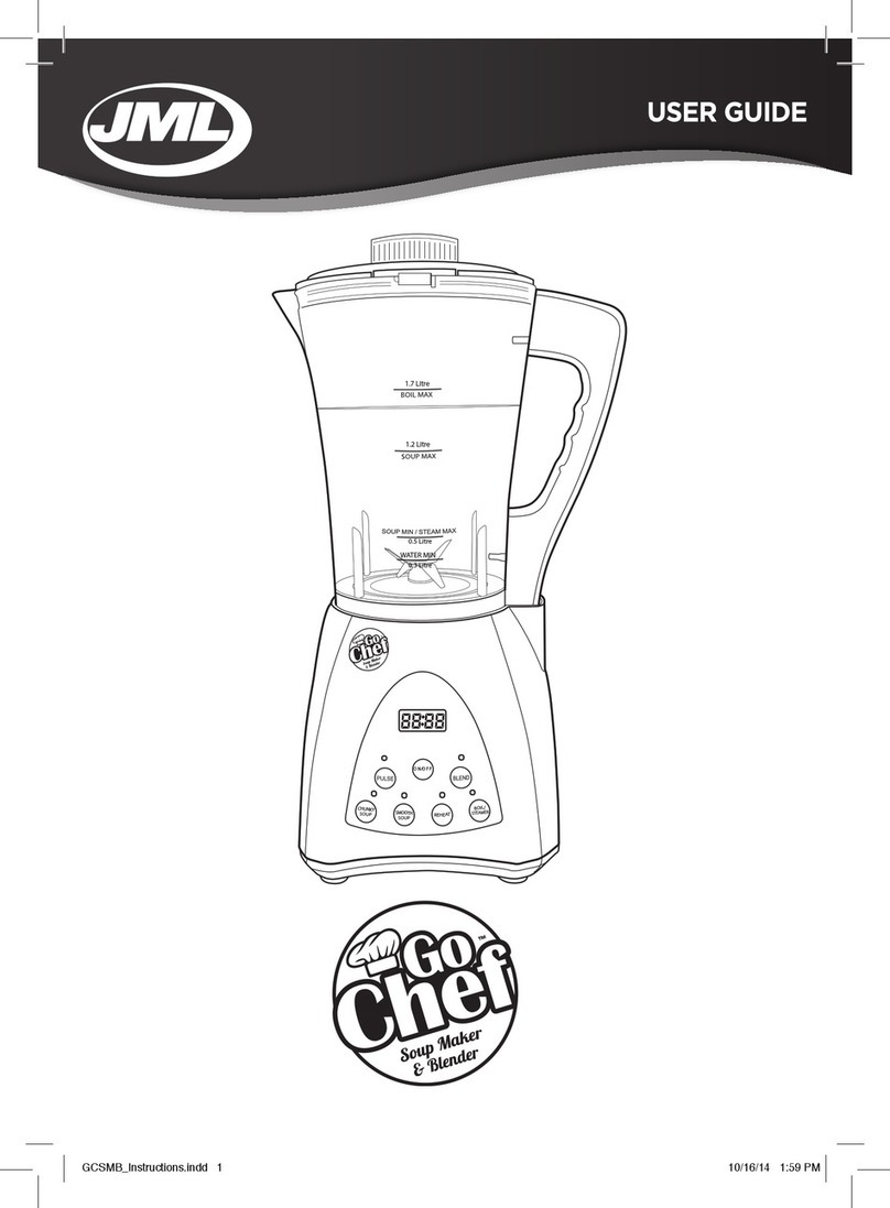 JML GoChef Soup Maker & Blender user guide