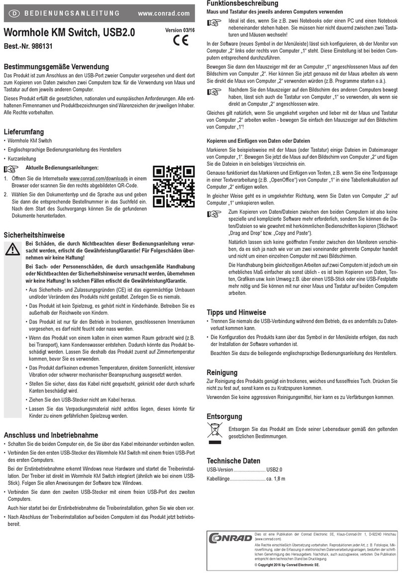 Conrad 986131 User manual