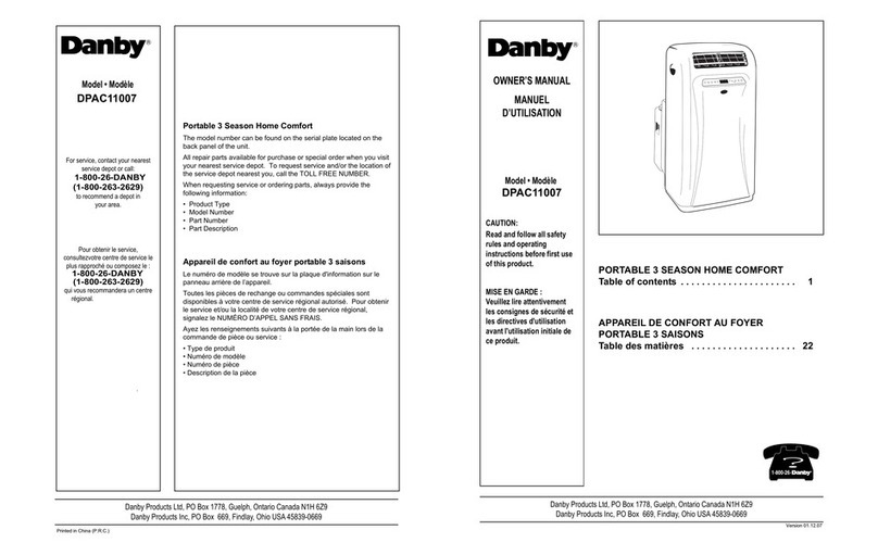 Danby DPAC11007 User manual