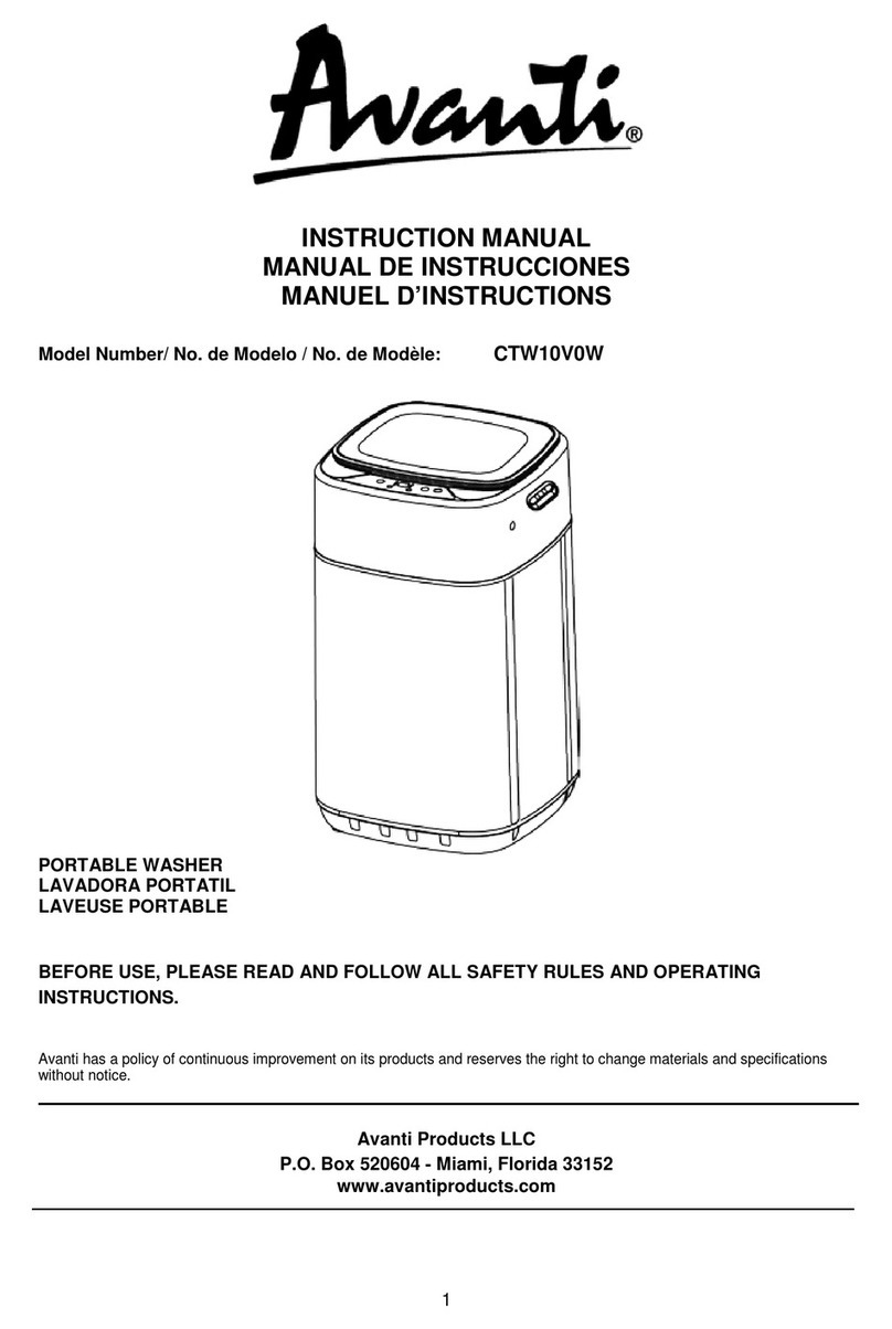 Avanti CTW10V0W User manual