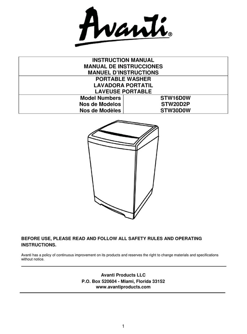 Avanti STW16D0W instruction manual