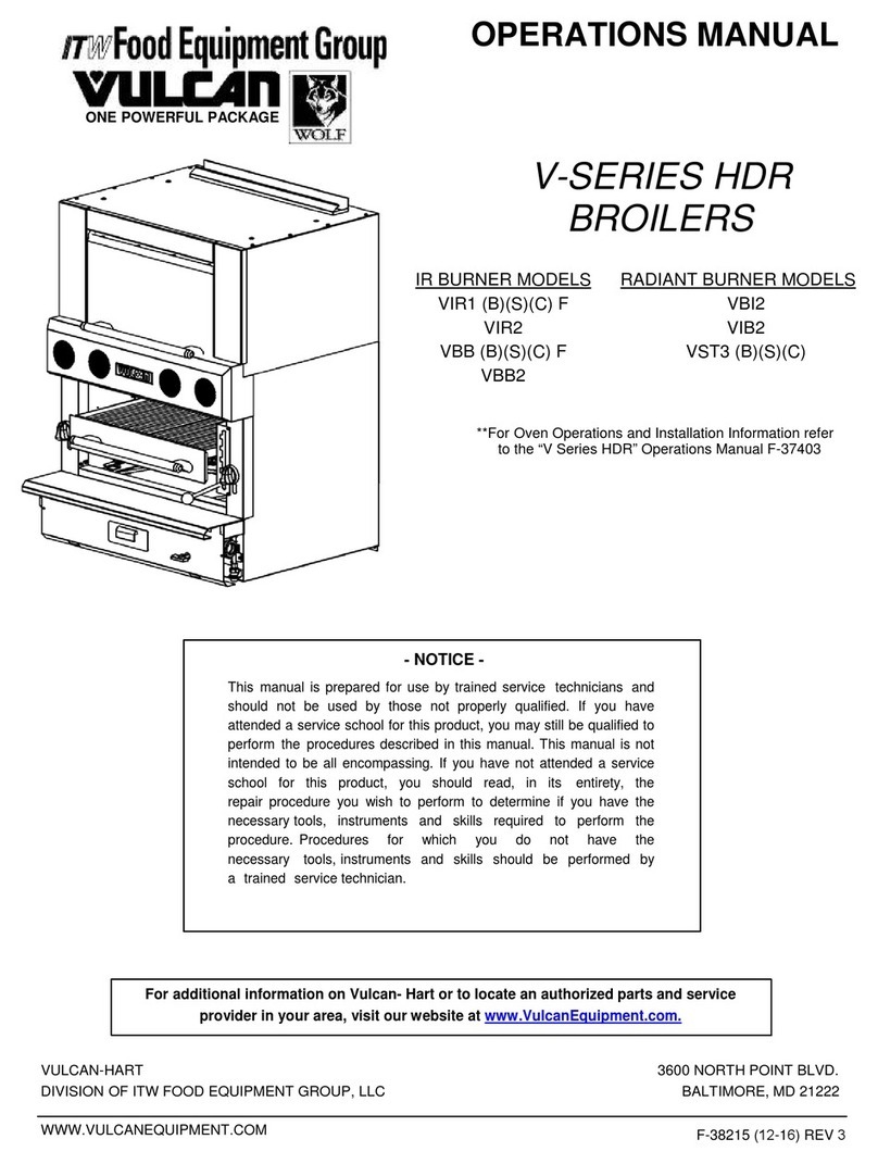 ITW Food Equipment Group VULCAN V Series Operation manual