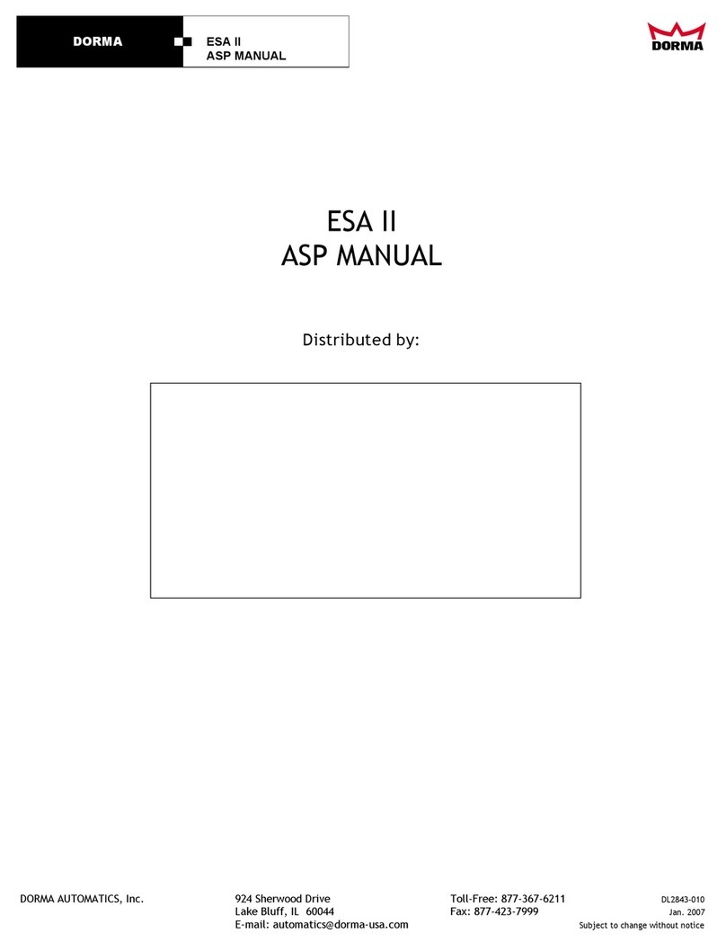 Dorma ESA II manual
