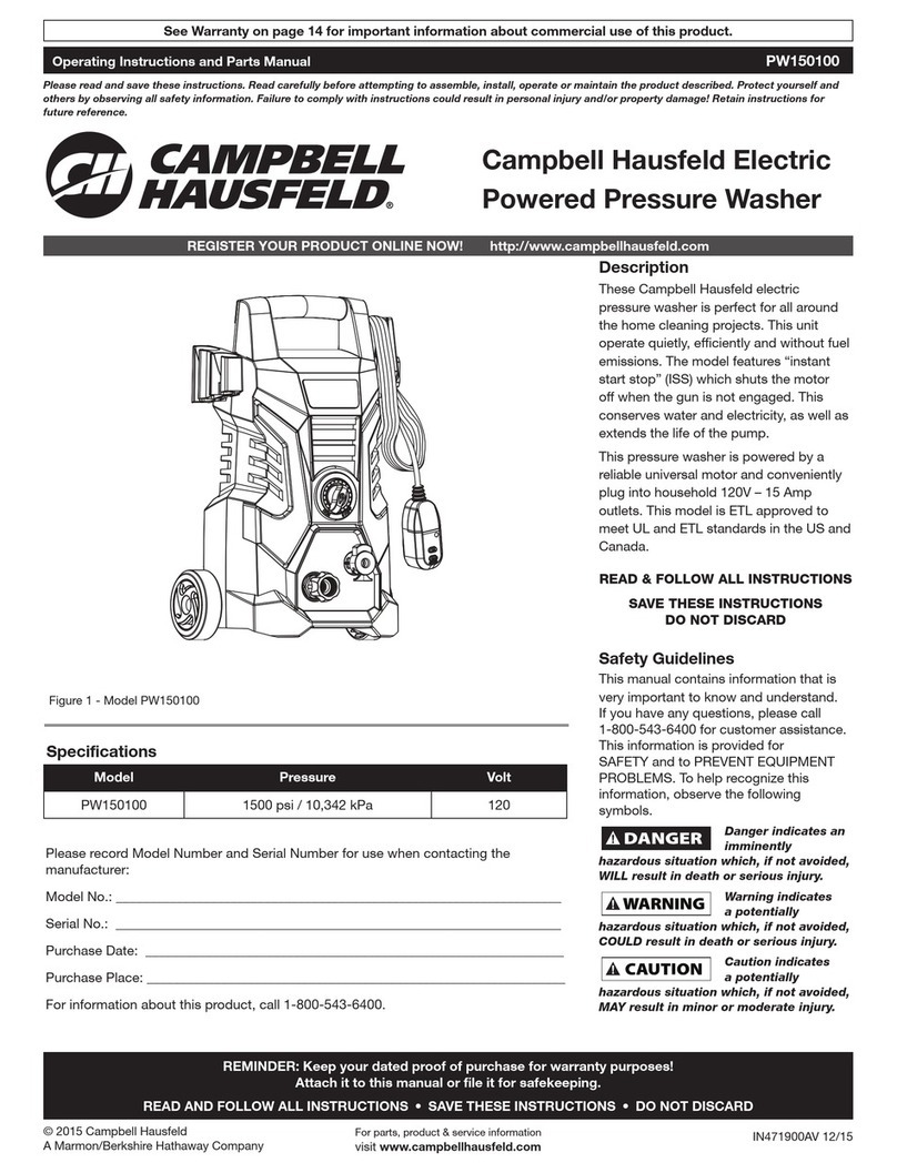 Campbell Hausfeld PW150100 Service manual Campbell Hausfeld PW150100 Service manual