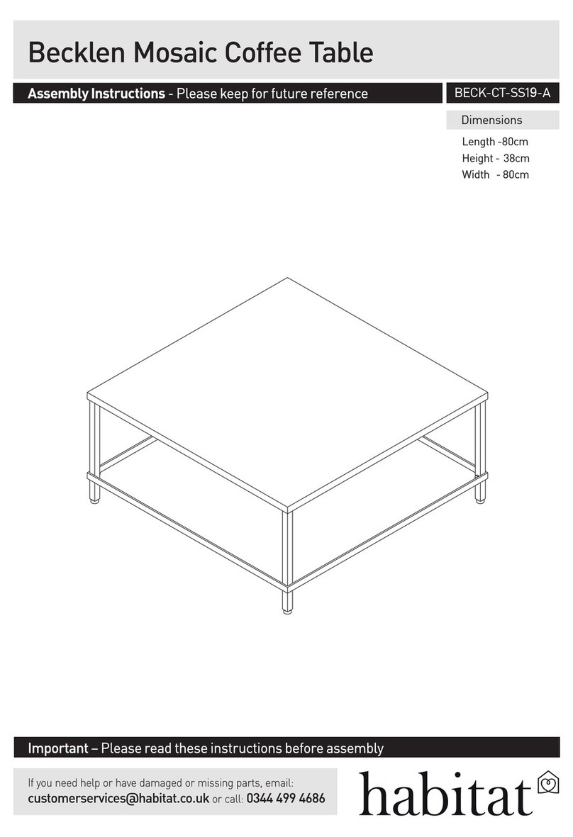Habitat Becklen BECK-CT-SS19-A Assembly instructions