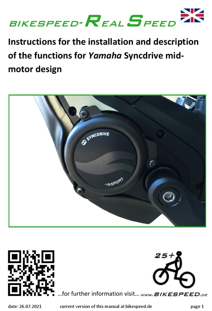 Yamaha bikespeed-RS Instructions for the installation and description of the functions