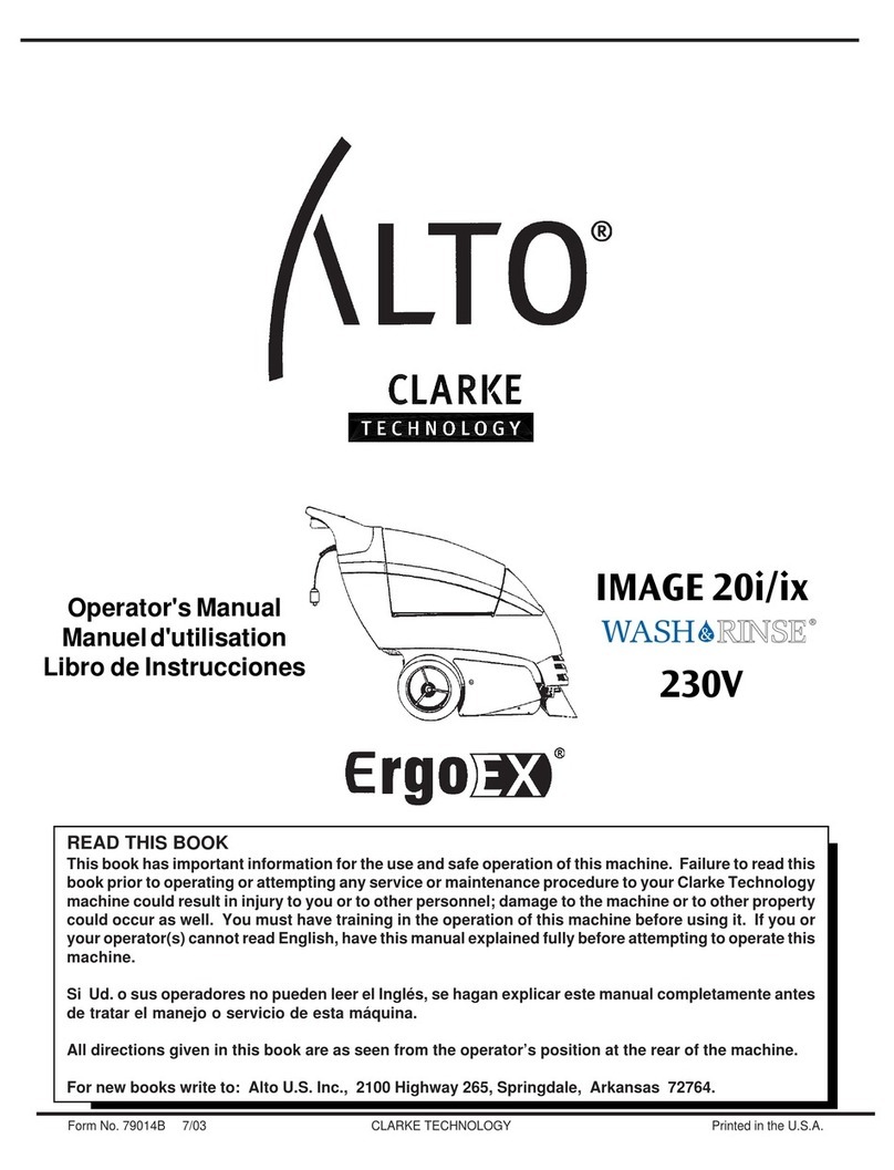 Clarke Technology Alto IMAGE 20i ErgoEX User manual