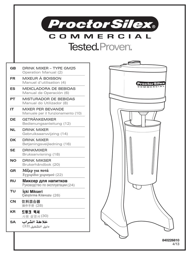Proctor-Silex GM25 Operation manual