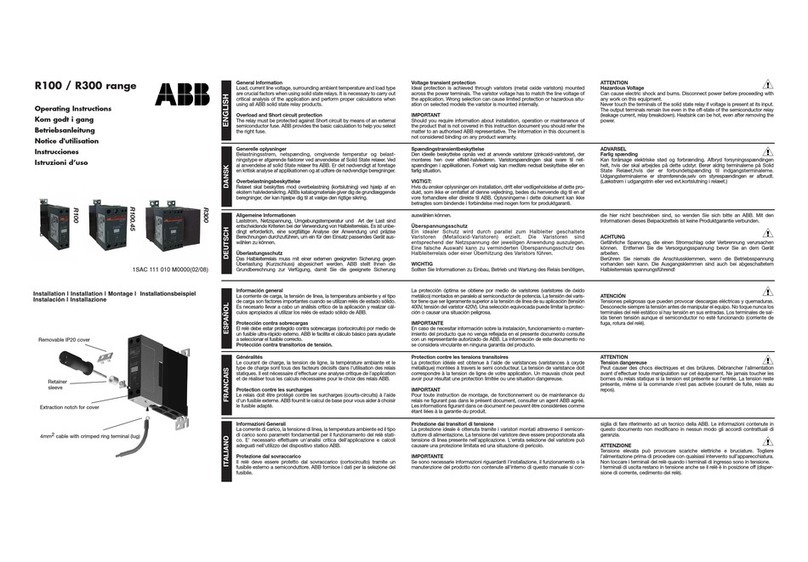 ABB R100 operating instructions
