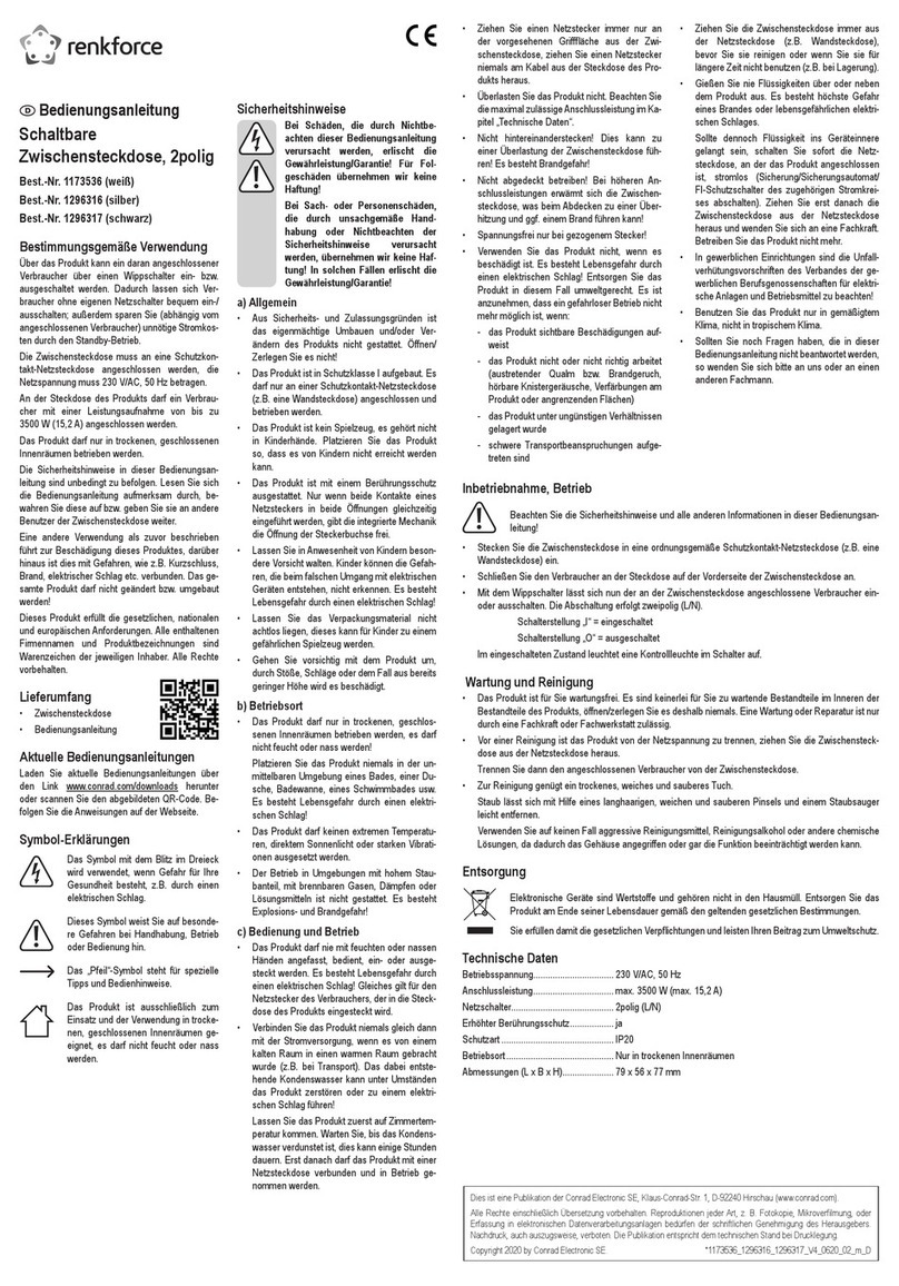 Renkforce 1173536 operating instructions