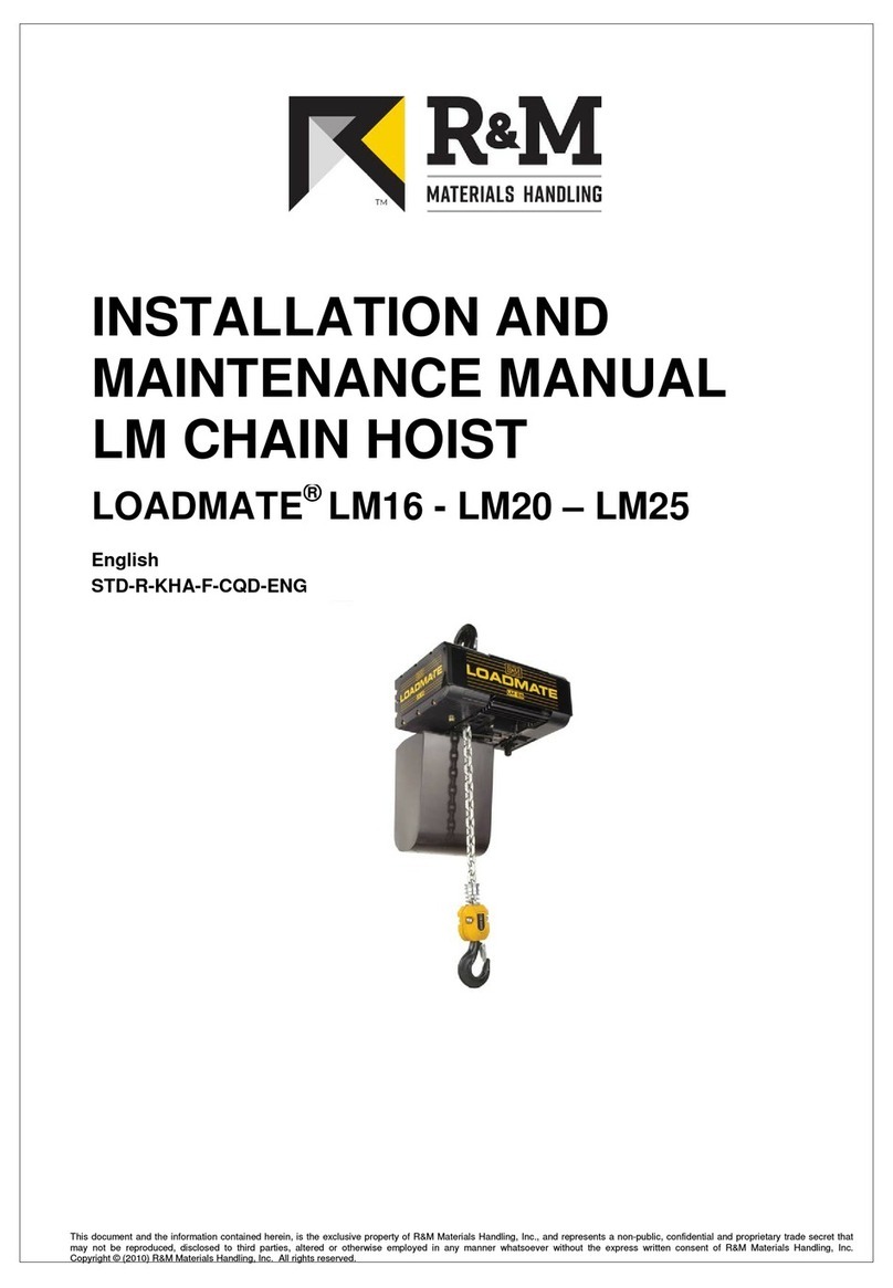 R&M LOADMATE LM 16 Installation and maintenance manual