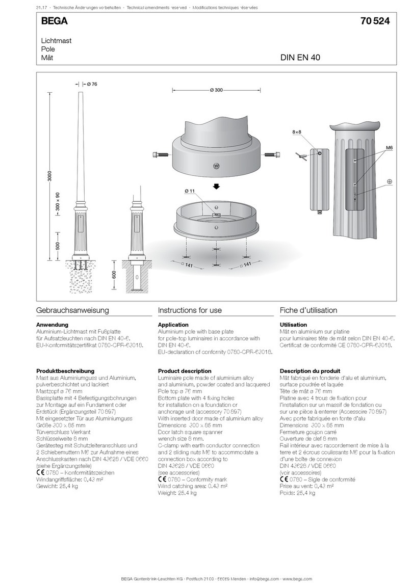 BEGA 70 524 Instructions for use
