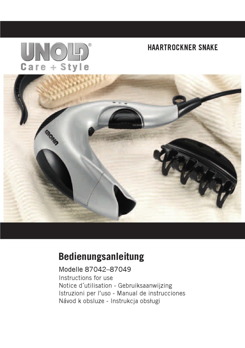 Unold Haartrockner Snake Instructions for use