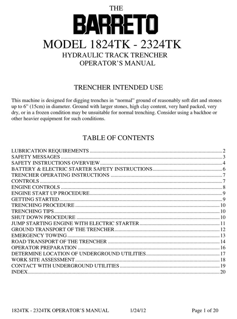 Barreto 1824TK Operator's manual