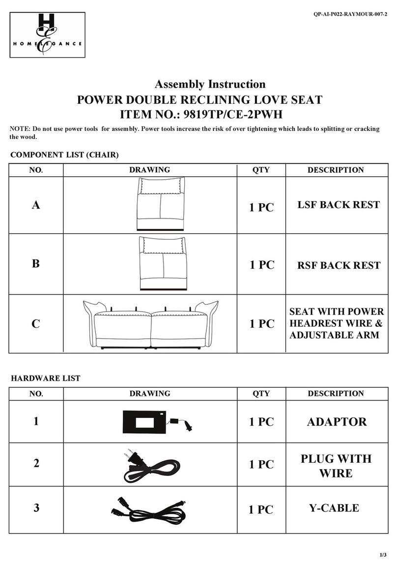 Homelegance 9819TP Assembly instruction