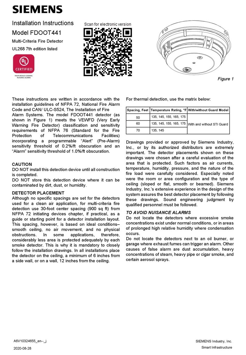 Siemens FDOOT441 User manual Siemens FDOOT441 User manual