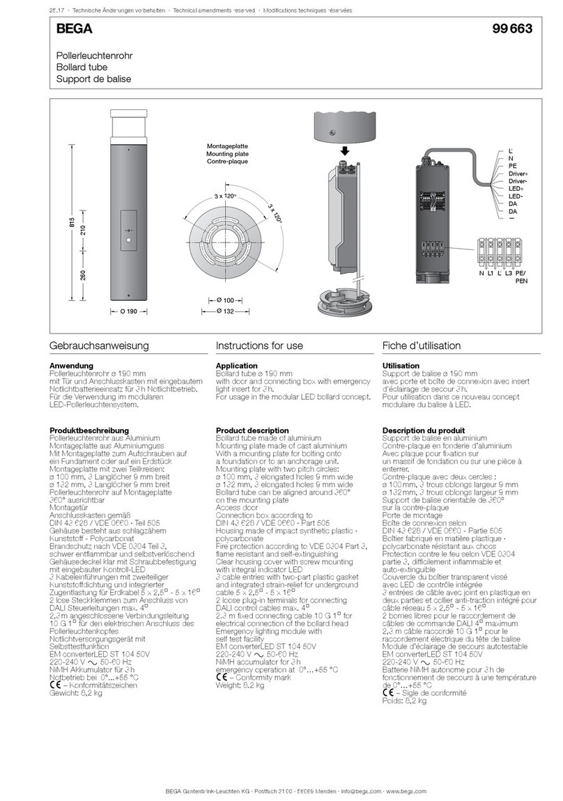 BEGA 99 663 User manual