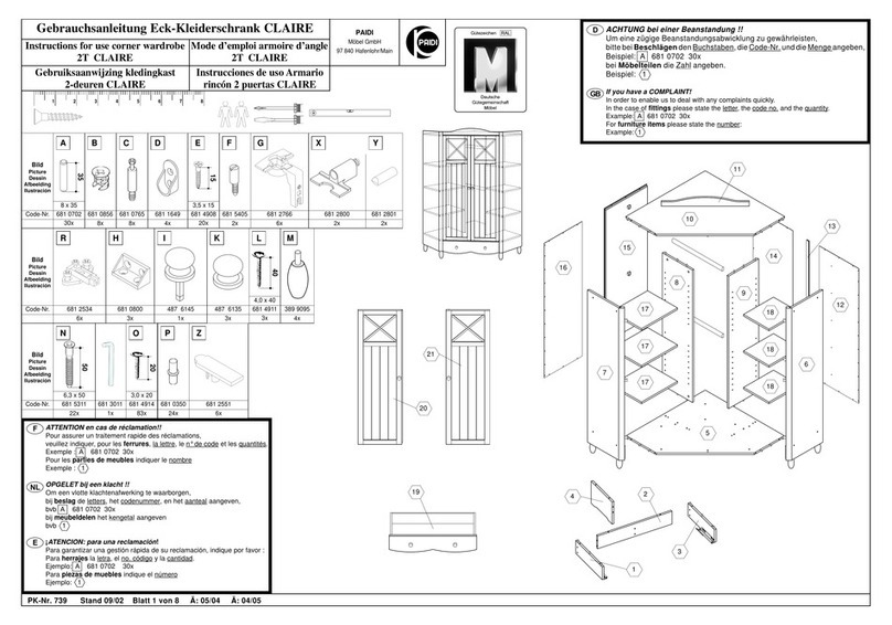 PAIDI 2T CLAIRE Instructions for use