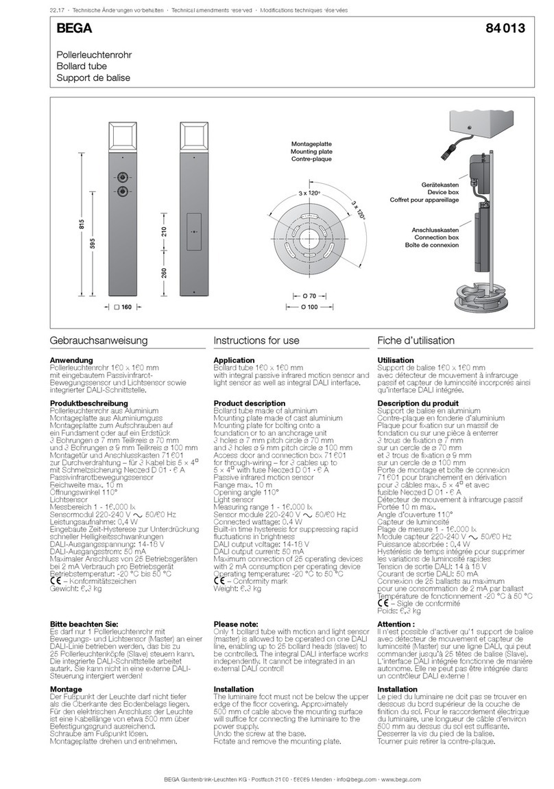 BEGA 84 013 User manual