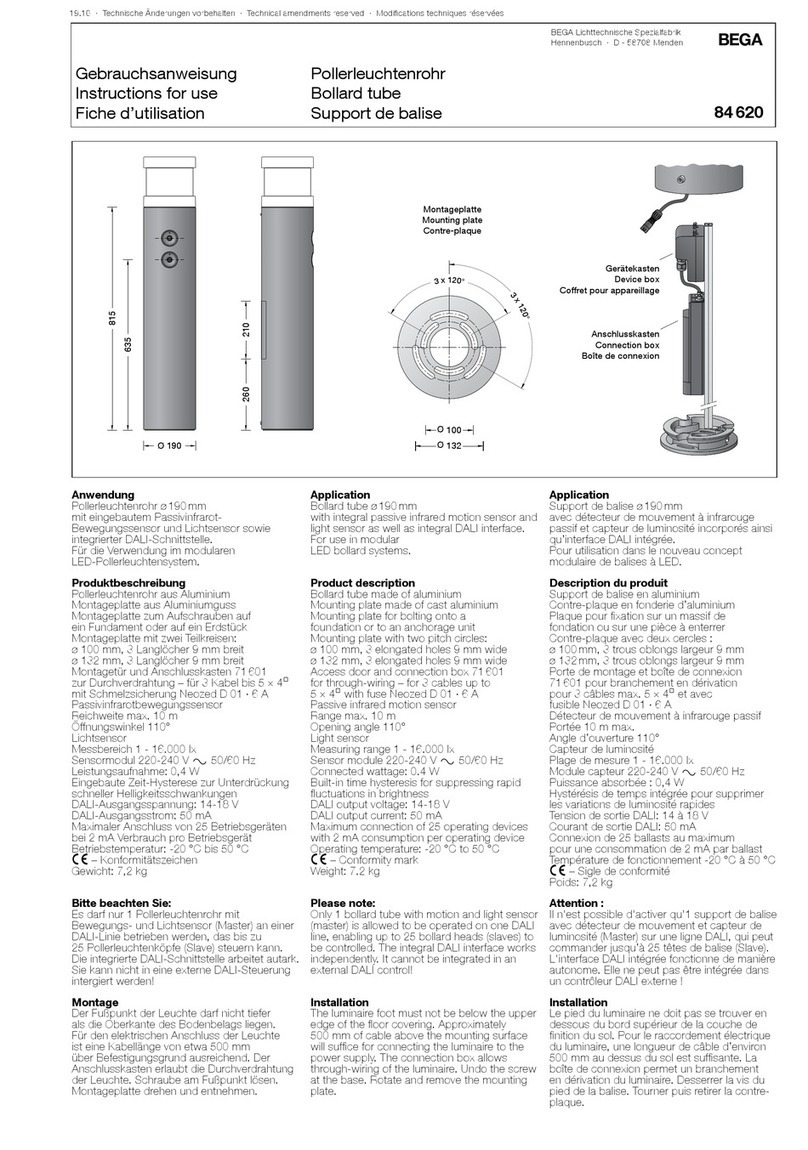 BEGA 84 620 User manual