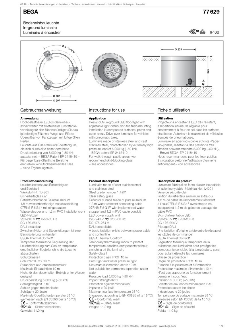 BEGA 77 629 User manual