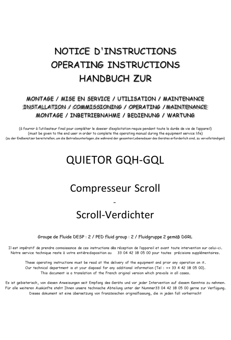 Profroid QUIETOR GQH-GQL operating instructions