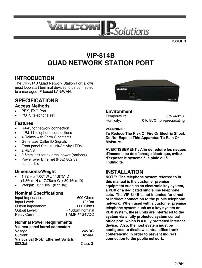 Valcom VIP-814B manual