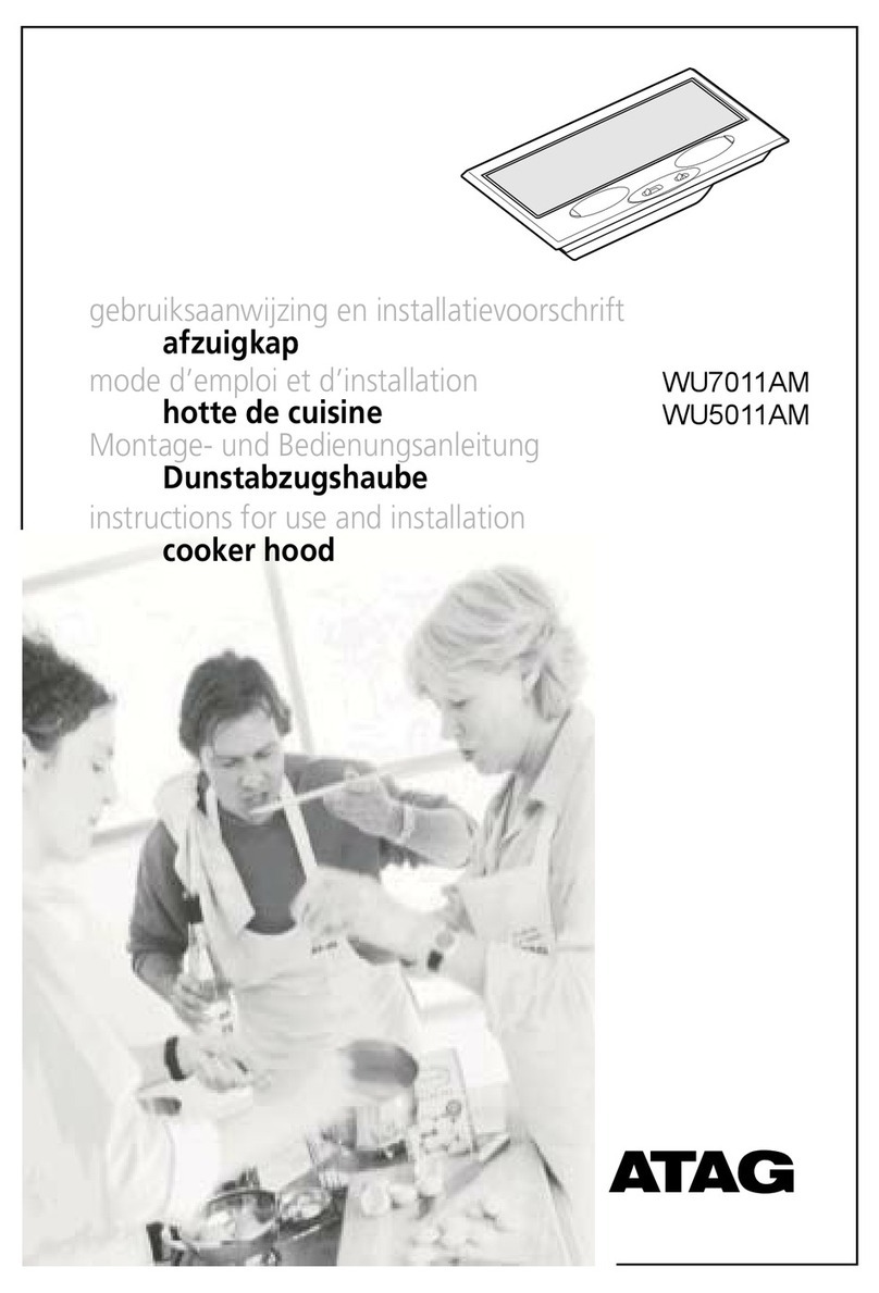 Atag WU7011AM Instructions for use and installation