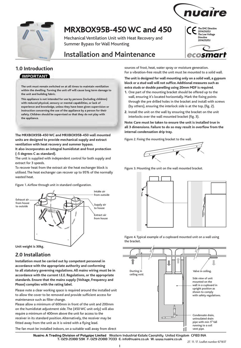 NuAire MRXBOX95B-450 WC Instruction Manual