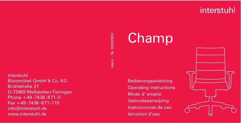 Interstuhl Büromöbel Champ 1C02 operating instructions