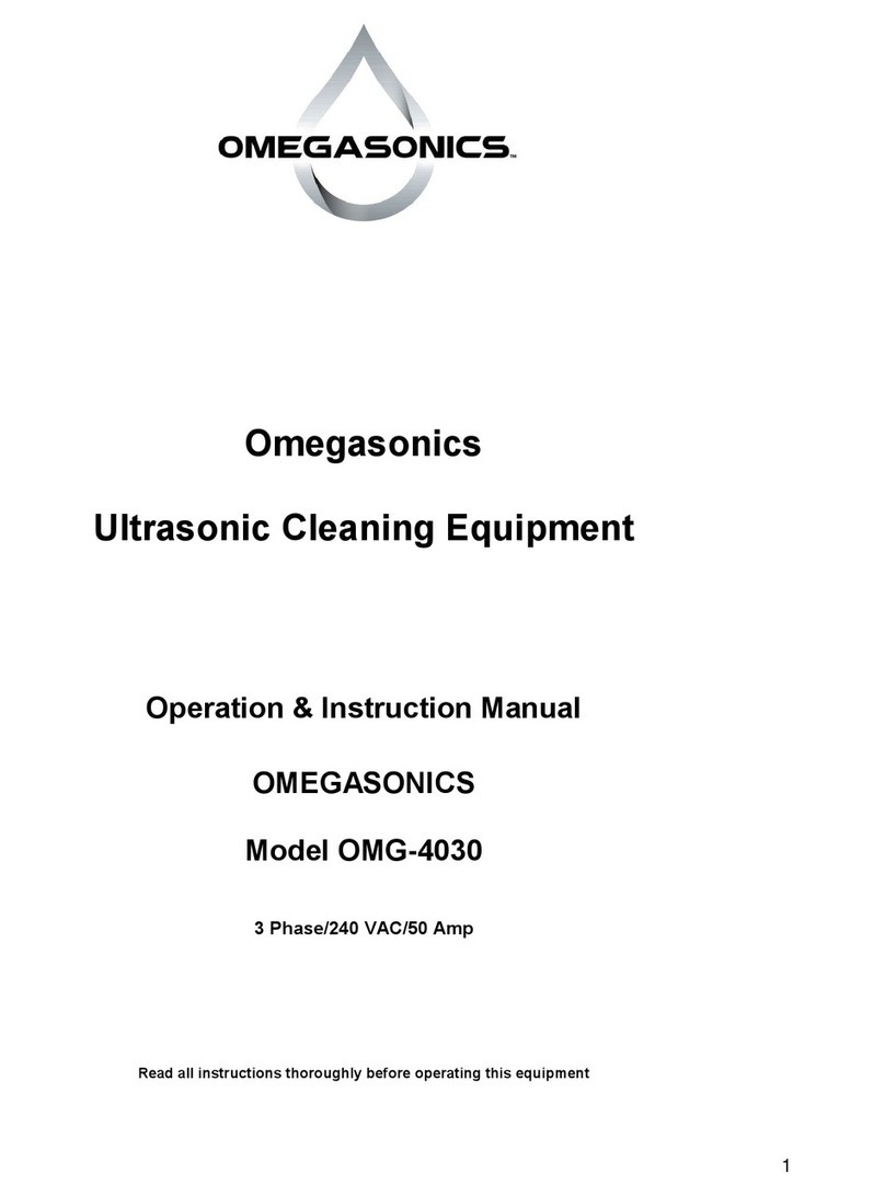 Omegasonics OMG-4030 Operation & instruction manual Omegasonics OMG-4030 Operation & instruction manual