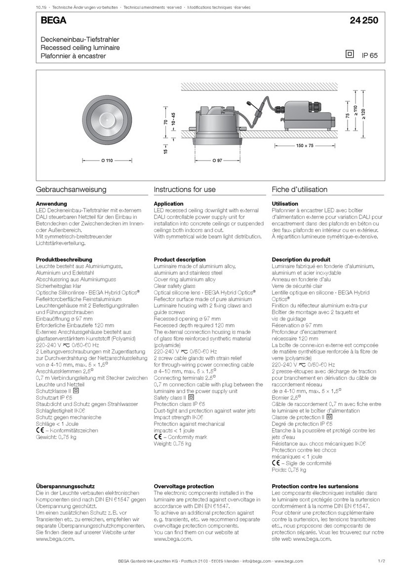 BEGA 24 250K3 Instructions for use
